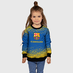 Свитшот детский Barcelona желтые брызги, цвет: 3D-черный — фото 2