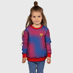 Свитшот детский Fc barcelona барселона fc абстракция, цвет: 3D-красный — фото 2