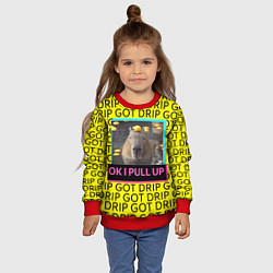 Свитшот детский I GOT A DRIP, цвет: 3D-красный — фото 2