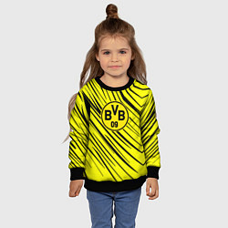 Свитшот детский Borussia боруссия абстрактный фон желтый, цвет: 3D-черный — фото 2