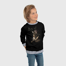 Свитшот детский Big cat Maine Coon, цвет: 3D-меланж — фото 2