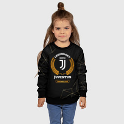 Свитшот детский Лого Juventus и надпись Legendary Football Club на, цвет: 3D-черный — фото 2