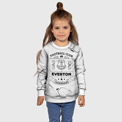 Свитшот детский Everton Football Club Number 1 Legendary, цвет: 3D-белый — фото 2