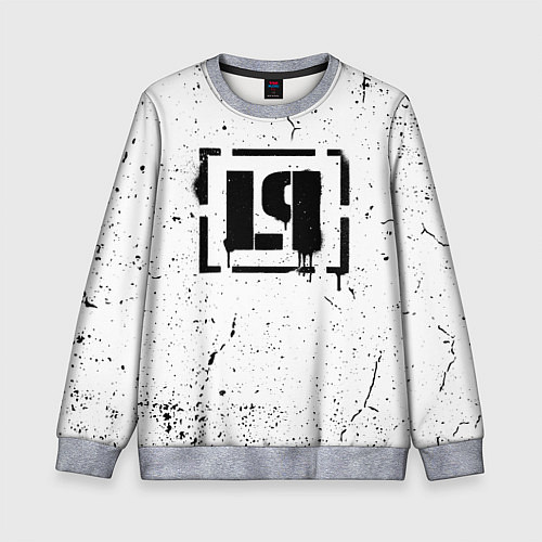 Детский свитшот Linkin Park брызги краски / 3D-Меланж – фото 1