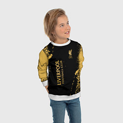 Свитшот детский Liverpool гранж, цвет: 3D-белый — фото 2