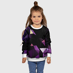 Свитшот детский Полигональная магия, цвет: 3D-белый — фото 2