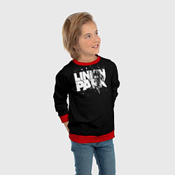 Свитшот детский Linkin Park логотип с фото, цвет: 3D-красный — фото 2