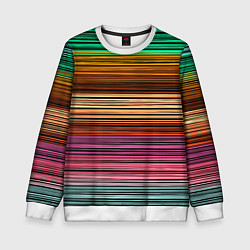 Детский свитшот Multicolored thin stripes Разноцветные полосы