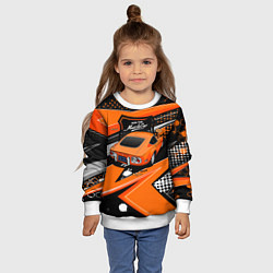 Свитшот детский Vintage Tron Ретро-автомобиль, цвет: 3D-белый — фото 2