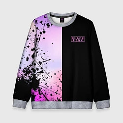 Свитшот детский BLACKPINK HALF COLORS, цвет: 3D-меланж