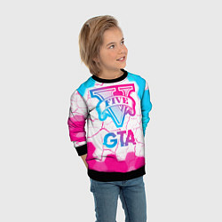 Свитшот детский GTA Neon Gradient, цвет: 3D-черный — фото 2