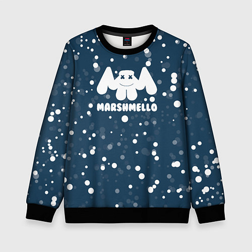 Детский свитшот Marshmello крапинки / 3D-Черный – фото 1
