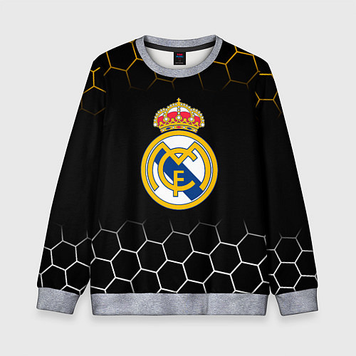 Детский свитшот Real madrid соты / 3D-Меланж – фото 1