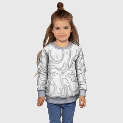 Свитшот детский Топографическая Карта Гор, цвет: 3D-меланж — фото 2