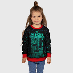 Свитшот детский Tardis Doctor Who Memories, цвет: 3D-красный — фото 2