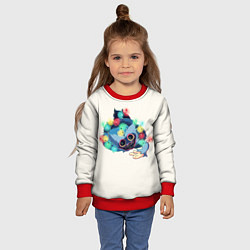 Свитшот детский Хагги Вагги с гирляндой, цвет: 3D-красный — фото 2