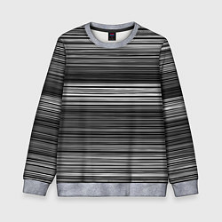 Детский свитшот Black and white thin stripes Тонкие полосы