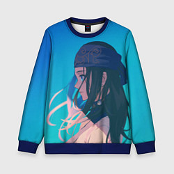 Свитшот детский Красотка Аспира Golden Kamuy, цвет: 3D-синий