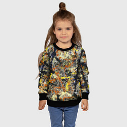 Свитшот детский Авангардный экспрессивный паттерн Fashion trend, цвет: 3D-черный — фото 2
