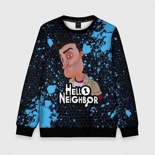 Детский свитшот Hello Neighbor Привет сосед Ник Рот / 3D-Черный – фото 1