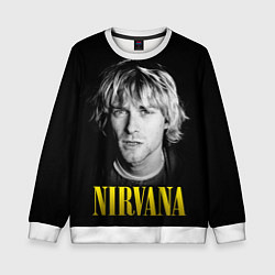 Свитшот детский Nirvana - Kurt Donald Cobain, цвет: 3D-белый