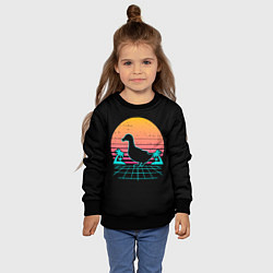 Свитшот детский Ретро утка, цвет: 3D-черный — фото 2