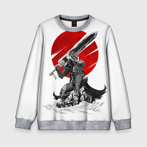 Детский свитшот Гатс Черный мечник / 3D-Меланж – фото 1