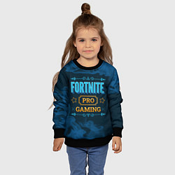 Свитшот детский Игра Fortnite: PRO Gaming, цвет: 3D-черный — фото 2