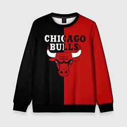 Свитшот детский Чикаго Буллз black & red, цвет: 3D-черный