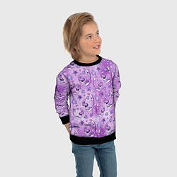 Свитшот детский Танцующие русалки на фиолетовом, цвет: 3D-черный — фото 2