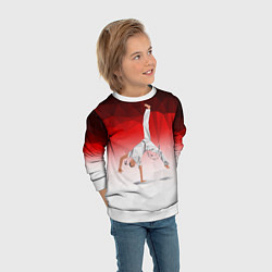 Свитшот детский Капоэйра на одной руке, цвет: 3D-белый — фото 2