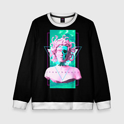 Свитшот детский Бюст Горгоны, цвет: 3D-белый