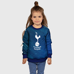 Свитшот детский Tottenham hotspur Соты абстракция, цвет: 3D-синий — фото 2