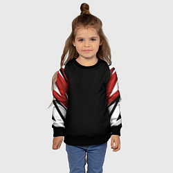 Свитшот детский Кроссфит униформа - Красная абстракция, цвет: 3D-черный — фото 2