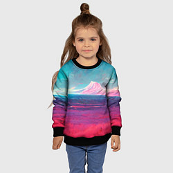 Свитшот детский Завораживающий ландшафт, цвет: 3D-черный — фото 2