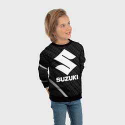 Свитшот детский Suzuki карбон, цвет: 3D-черный — фото 2