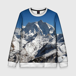 Свитшот детский Канченджанга, Гималаи, 8 586 м, цвет: 3D-белый