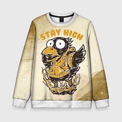 Свитшот детский Воронёнок, цвет: 3D-белый