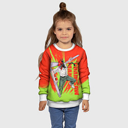 Свитшот детский Человек-бензопила : Дэндзи резня, цвет: 3D-белый — фото 2