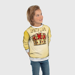 Свитшот детский Просто Царь - золотая корона, цвет: 3D-белый — фото 2