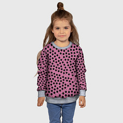Свитшот детский Паттерн из кругов - геометрия, цвет: 3D-меланж — фото 2