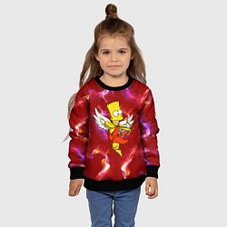 Свитшот детский Барт Симпсон стреляет из лука в сердце, цвет: 3D-черный — фото 2