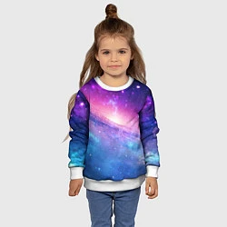 Свитшот детский Космическая воронка, цвет: 3D-белый — фото 2