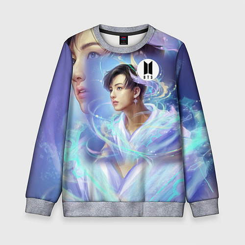 Детский свитшот BTS JK / 3D-Меланж – фото 1