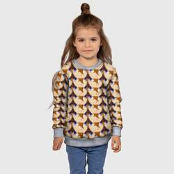 Свитшот детский Тарталья лицо МЕМ Genshin Impact, цвет: 3D-меланж — фото 2