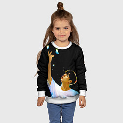 Свитшот детский BTS Kim Yohan Butterfly, цвет: 3D-белый — фото 2