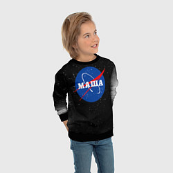 Свитшот детский Маша Наса космос, цвет: 3D-черный — фото 2