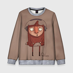 Свитшот детский Чувачок в костюме лисы, цвет: 3D-меланж