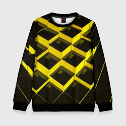 Свитшот детский Желтые ступеньки, цвет: 3D-черный