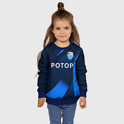 Свитшот детский ФК Ротор - Волгоградский клуб - Синяя, цвет: 3D-синий — фото 2